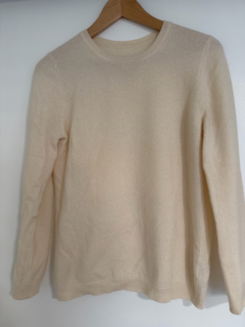 Macy's Cream Crew Neck Cashmere Sweater